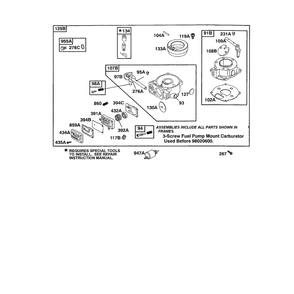 Carburetor (Iii) Diagram and Parts List for 422700TO422799  Briggs and Stratton Engine